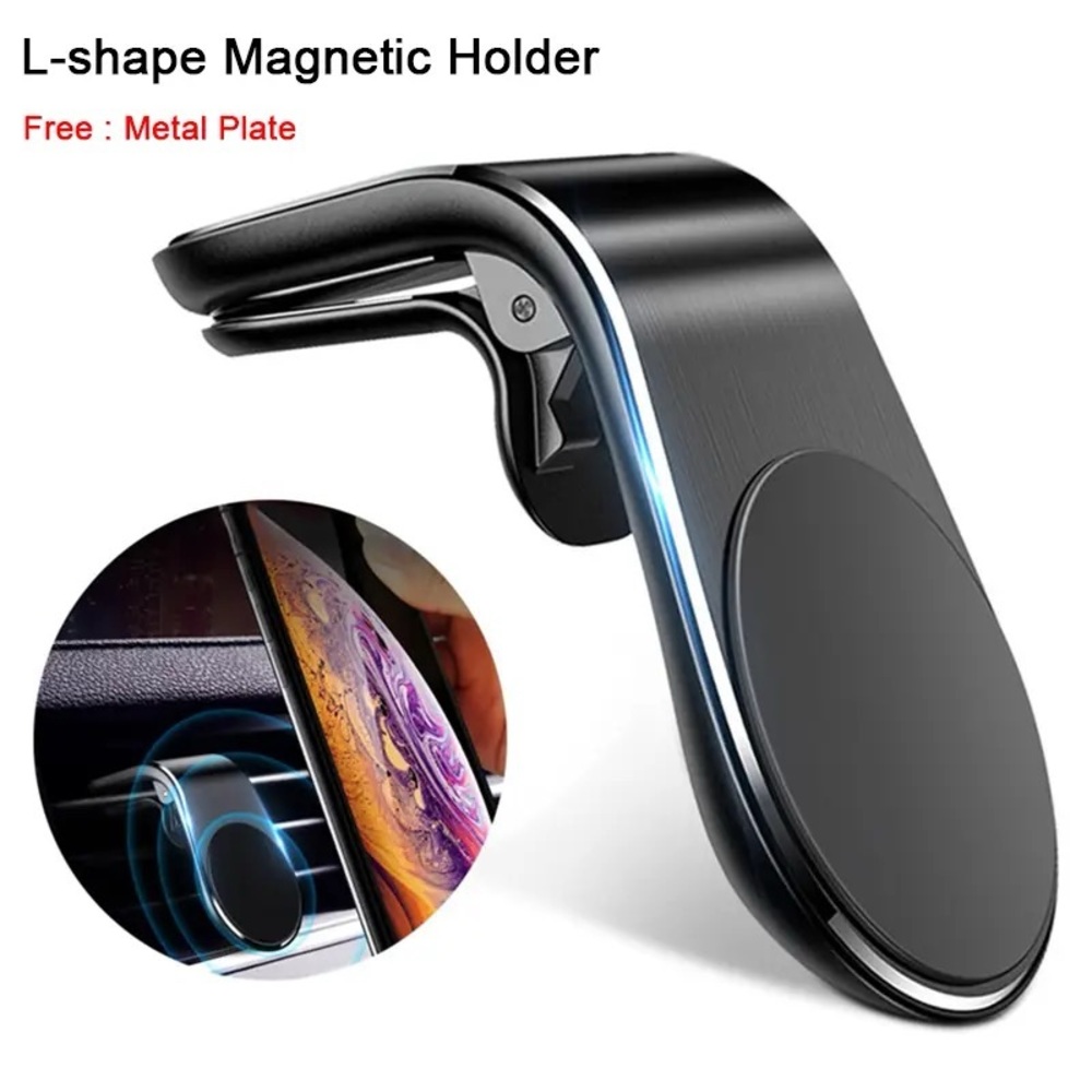 Universal magnetic car phone holder